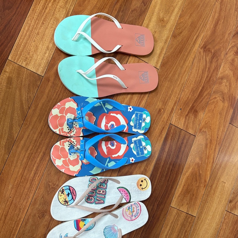 Flip flop bundle. 3 pairs